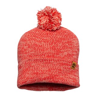 Timberland 針織毛帽 紅/白 男女適合 輕質 保暖 皮革LOGO T101552C 659