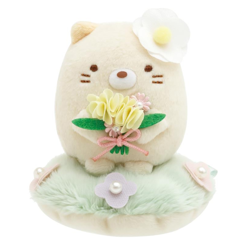 San-X 角落生物 花園精靈系列 迷你絨毛娃娃 沙包玩偶 貓咪 XS83338