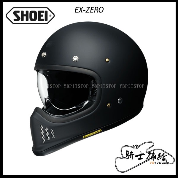 ⚠YB騎士補給⚠ SHOEI EX-ZERO 素色 消光黑 代理公司貨 山車帽 復古 越野 全罩 安全帽 內藏鏡片