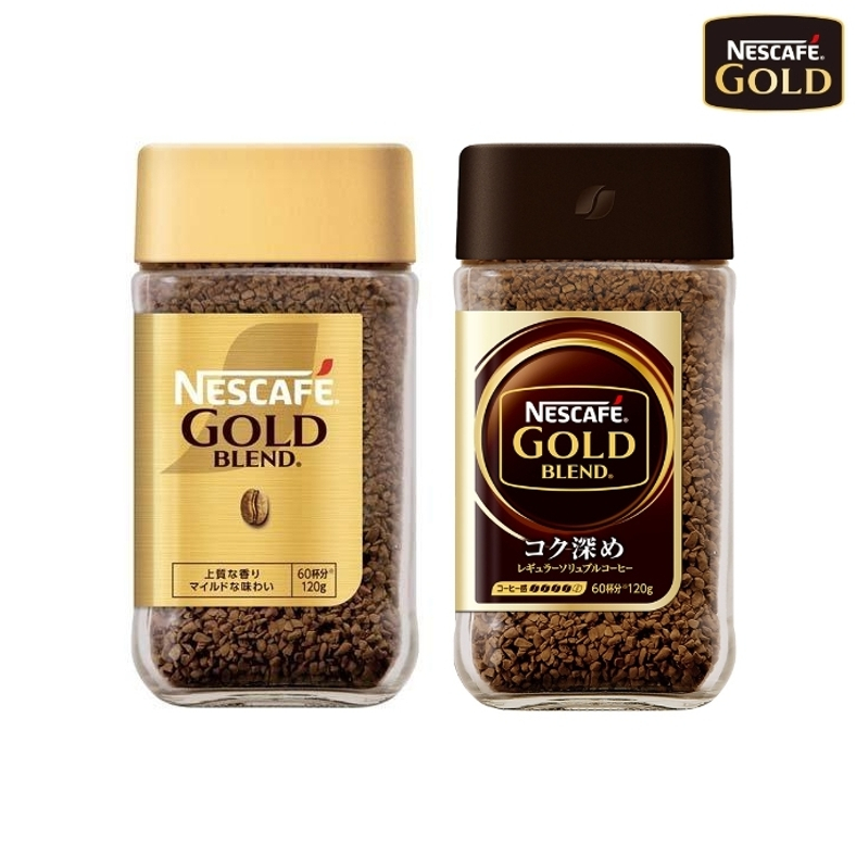 附發票 日本 雀巢 金牌咖啡 玻璃瓶 香醇/特濃 淨重120g 濃郁 咖啡粉 研磨咖啡罐 金牌 金罐