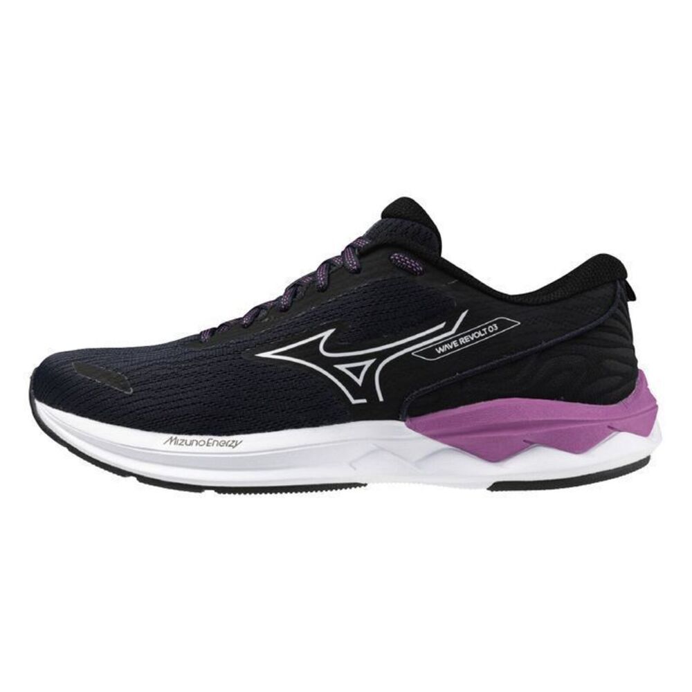 MIZUNO 美津濃 REVOLT 女款 黑紫白 運動 女慢跑鞋 J1GD248123 Sneakers542