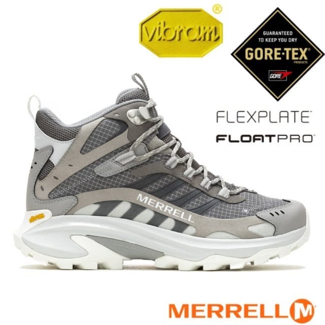 【MERRELL】送》女  款多功能防水透氣中筒登山健行鞋 GORE-TEX 登山鞋_熔岩煙灰_ML037828