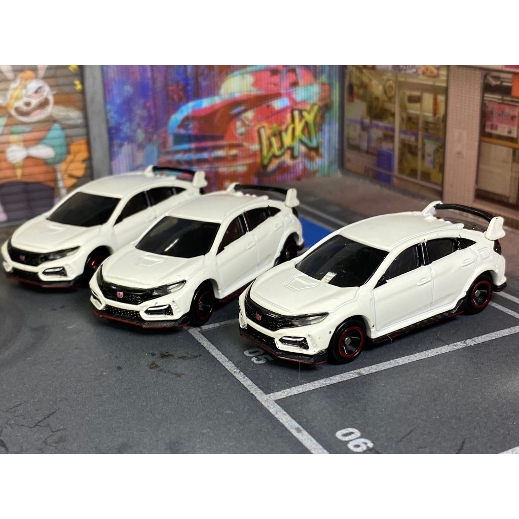 TOMICA-A08-無盒戰損-Honda CIVIC Type R FK8-白