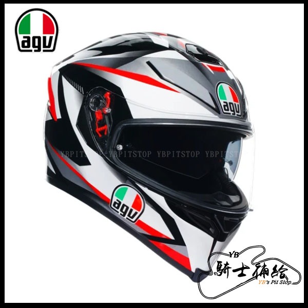 ⚠YB騎士補給⚠ 公司貨 AGV K5 S Plasma 白黑紅 全罩 安全帽 內墨片 亞洲版 K5S