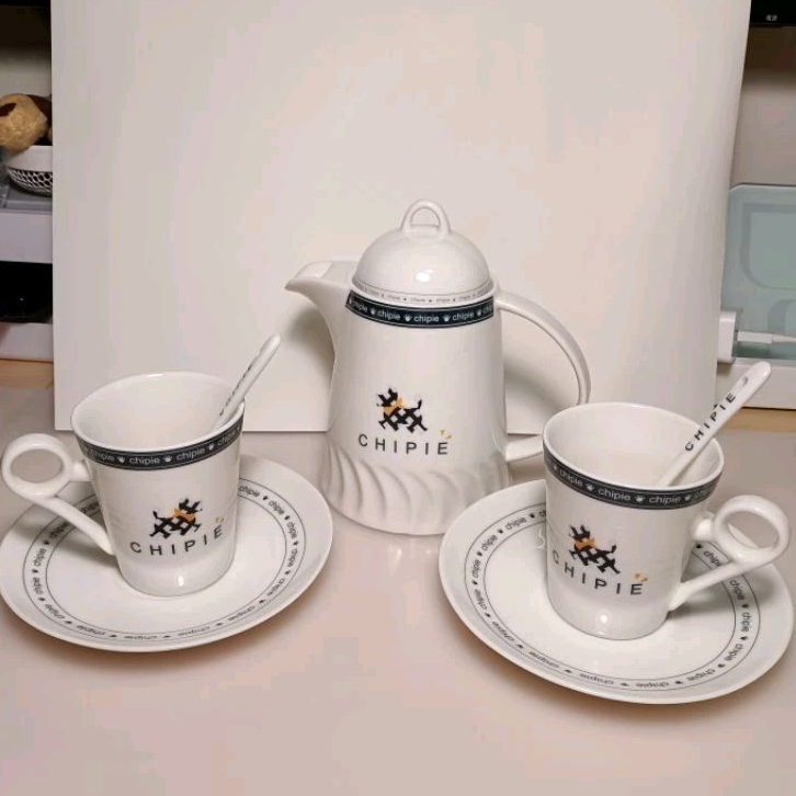 近全新/CHIPIE咖啡杯壺組 餐具 杯具七件組