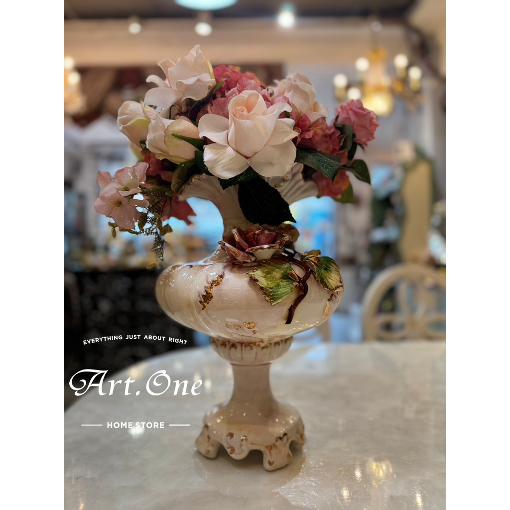 AF02074 義大利進口陶瓷玫瑰花瓶