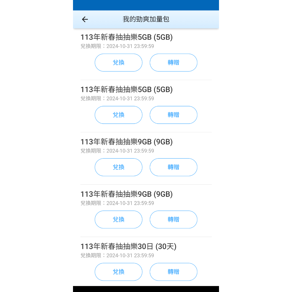 中華電信流量勁爽加量包5GB、7GB、9GB、30天無限量(賣場另有免運費虛擬商品)