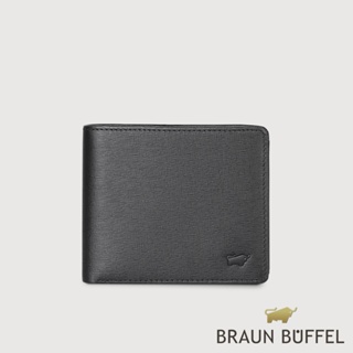 【BRAUN BUFFEL 德國小金牛】台灣總代理 羅格-A系列4卡零錢袋皮夾/BF538-315-BK