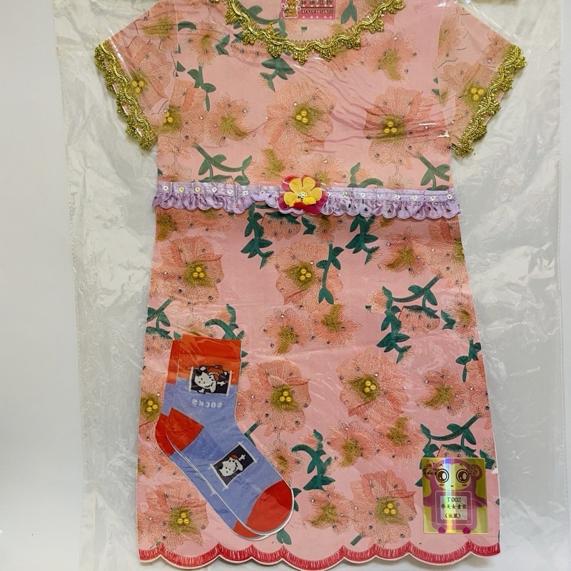 【玄米閣】紙紮  可愛 女童 洋裝 蕾絲洋裝+襪子 小朋友 女生 嬰靈 兒童 童裝 小孩