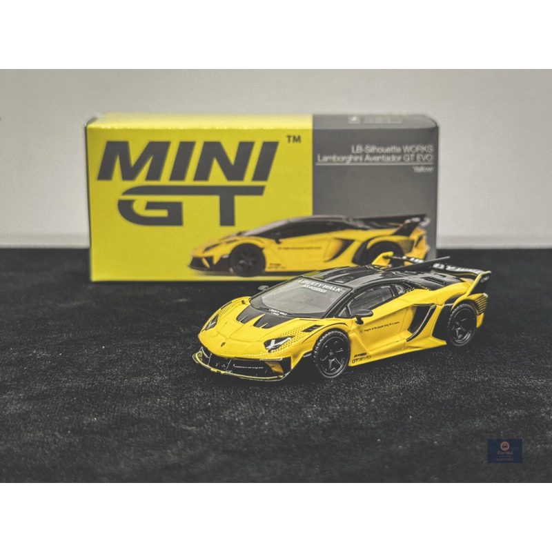 (竹北卡谷)補貨到! MINI GT #639 Lamborghini Aventador GT EVO LBWK 黃