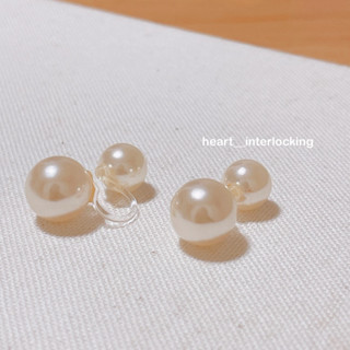 暖暖小時光♡ 珍珠耳夾 正圓珍珠耳環 珍珠耳夾 正圓珍珠 無耳洞耳環