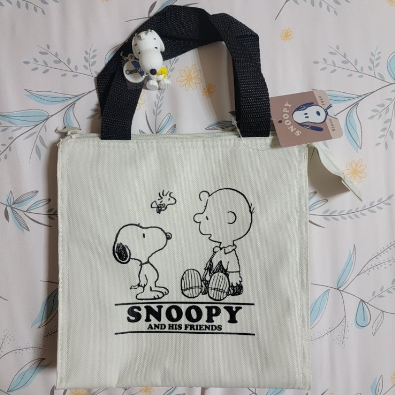 ▪︎全新轉賣▪︎CeraVe適樂膚 Snoopy史奴比聯名▪︎保溫保冰提袋+Snoopy造型公仔吊飾