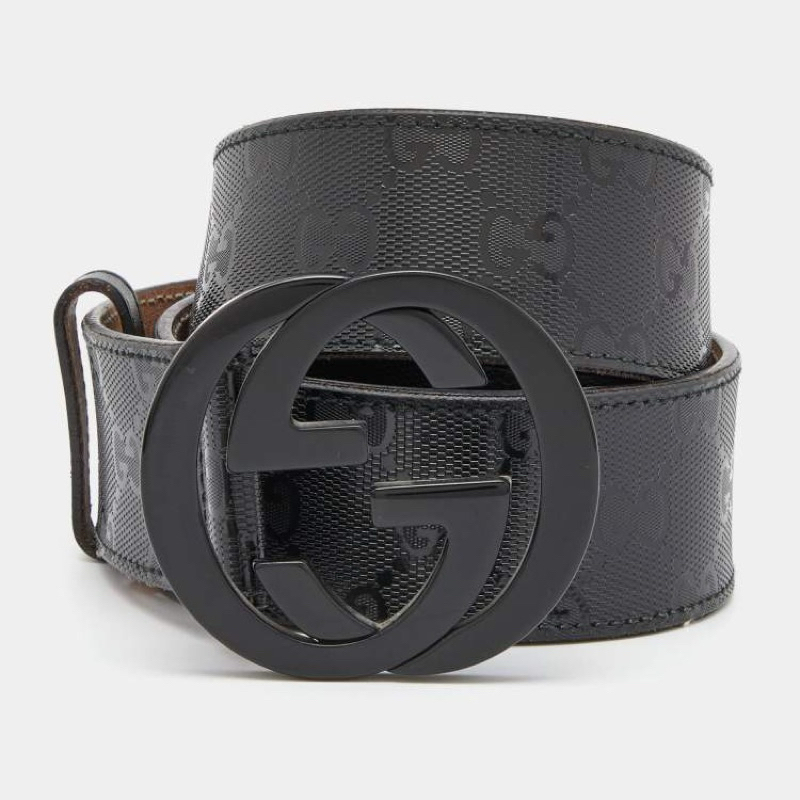 二手 正品 GUCCI 古馳 購自專櫃 大雙G 男款皮帶 精品皮革皮帶 尺寸90