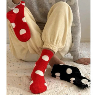 韓國帶回KISS SOCKS 點點控 點點襪 羊羔絨襪 珊瑚絨襪 月子襪 睡眠襪 保暖 抗寒必備必備