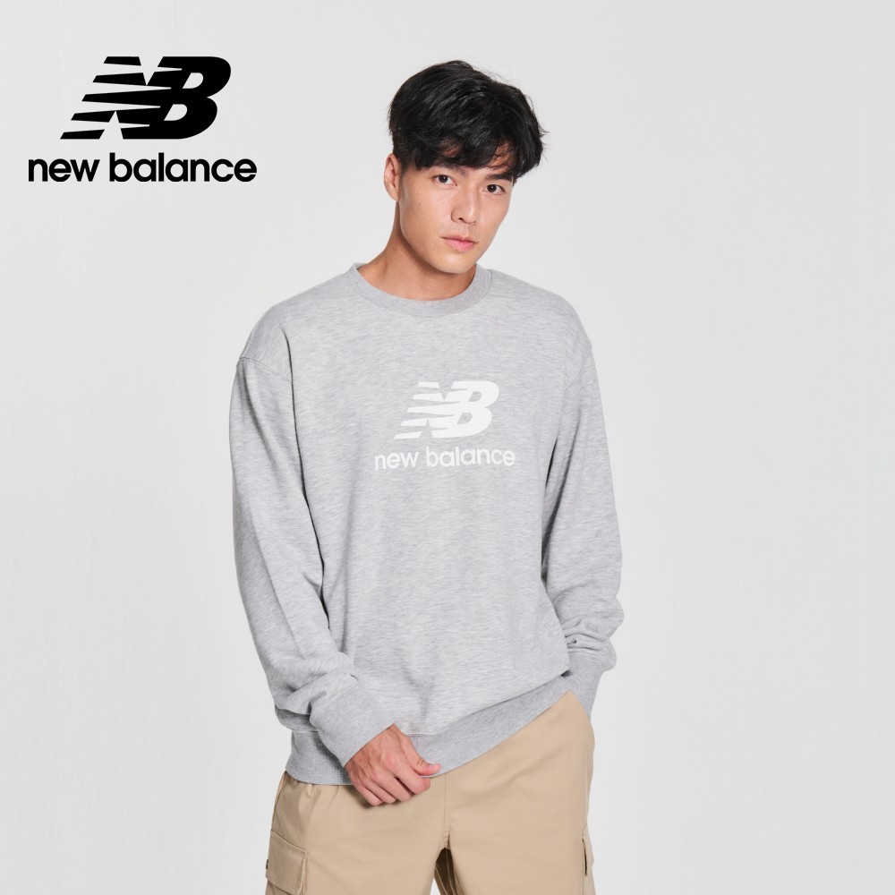 【New Balance】 NB NB大學T衛衣長袖上衣_男性_灰色_MT41500AG