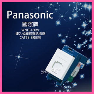 【挑戰蝦皮新低價】Panasonic 國際牌 NRF3160W 埋入式 單網路資訊插座 CAT5E 8極8芯 網路線