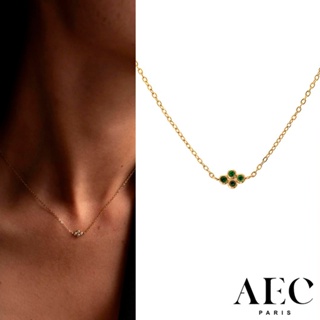 AEC PARIS 巴黎品牌 幸運草綠鑽項鍊 優雅金項鍊 CHAIN NECKLACE OURANOS