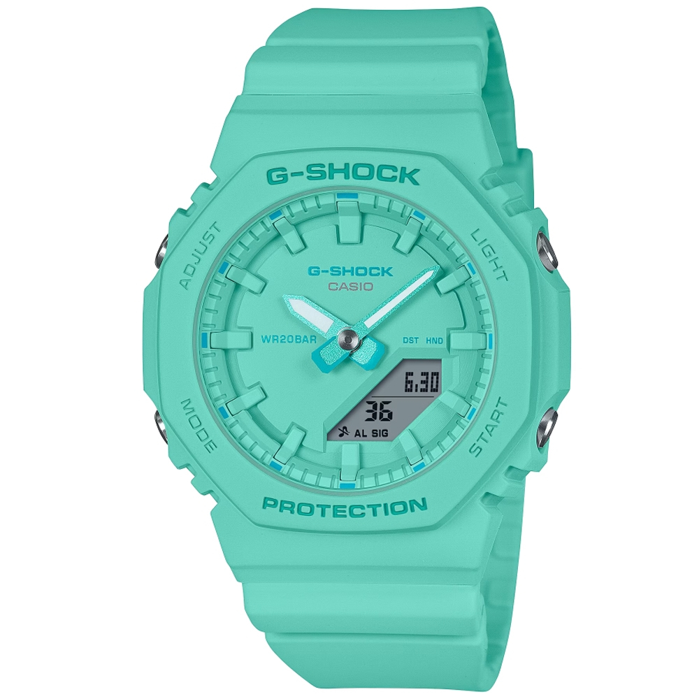CASIO 卡西歐 G-SHOCK 時尚雙顯腕錶-綠 GMA-P2100-2A-40.2mm