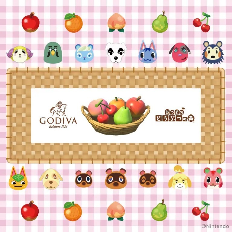 日本直送 ｜Godiva x 動物森友會 巧克力禮盒 新地平線 限定套裝 手拿包收納袋馬克杯貼紙 情人節禮物