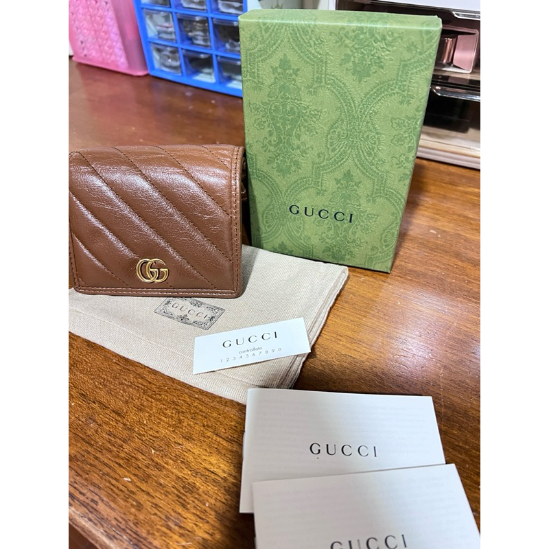 Gucci 焦糖馬夢短夾