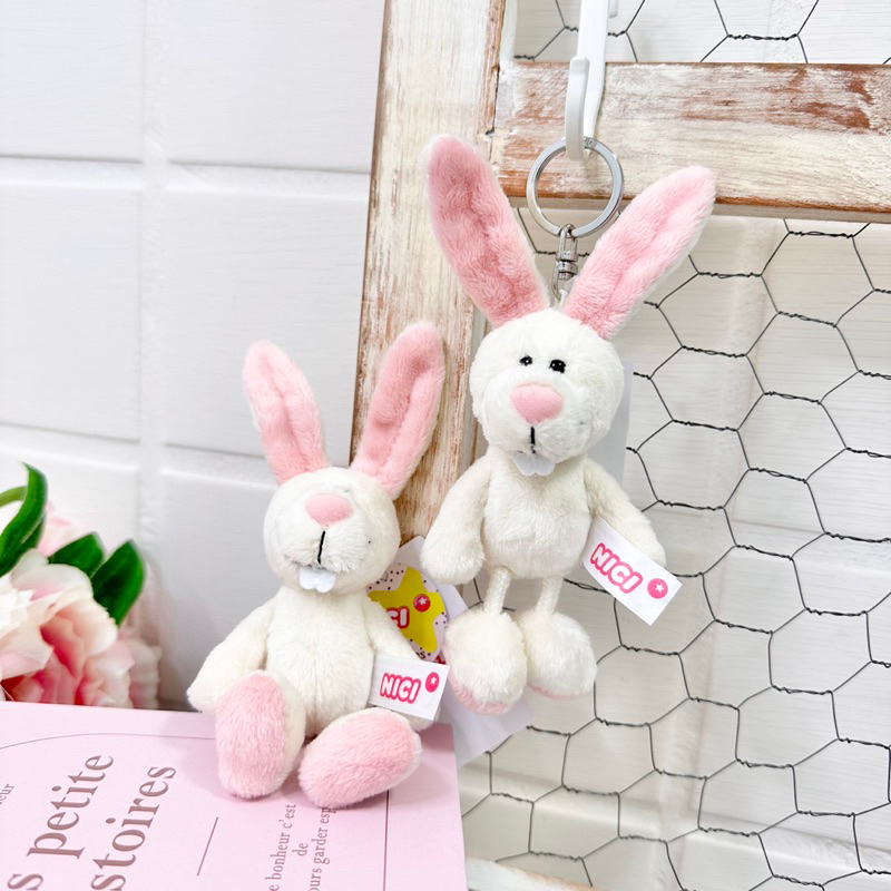 【現貨🌷】NICI 小白兔 鑰匙圈 暴牙兔 玩偶 吊飾 日本進口 兔子 療癒 交換禮物