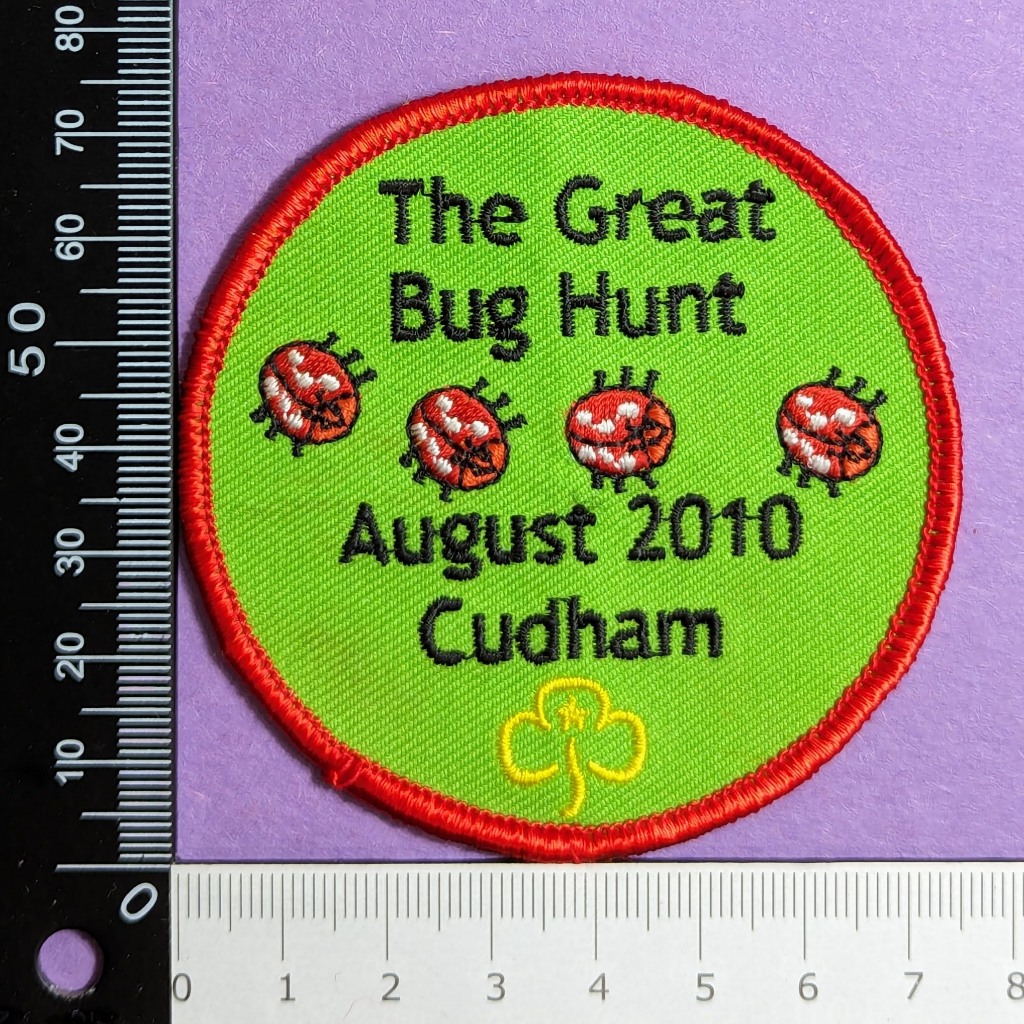 英國女童軍-2010布倫萊倫敦市庫德漢姆村莊獵蟲大會-肩臂章徽章布章-UK Guides Cudham Village