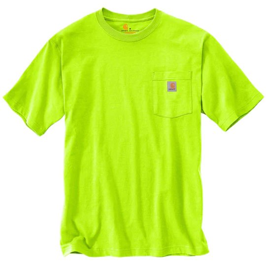 CARHARTT 美版 K87 BLM POCKET TEE 6.75oz 重磅口袋 短T (BLM亮萊姆色) 化學原宿