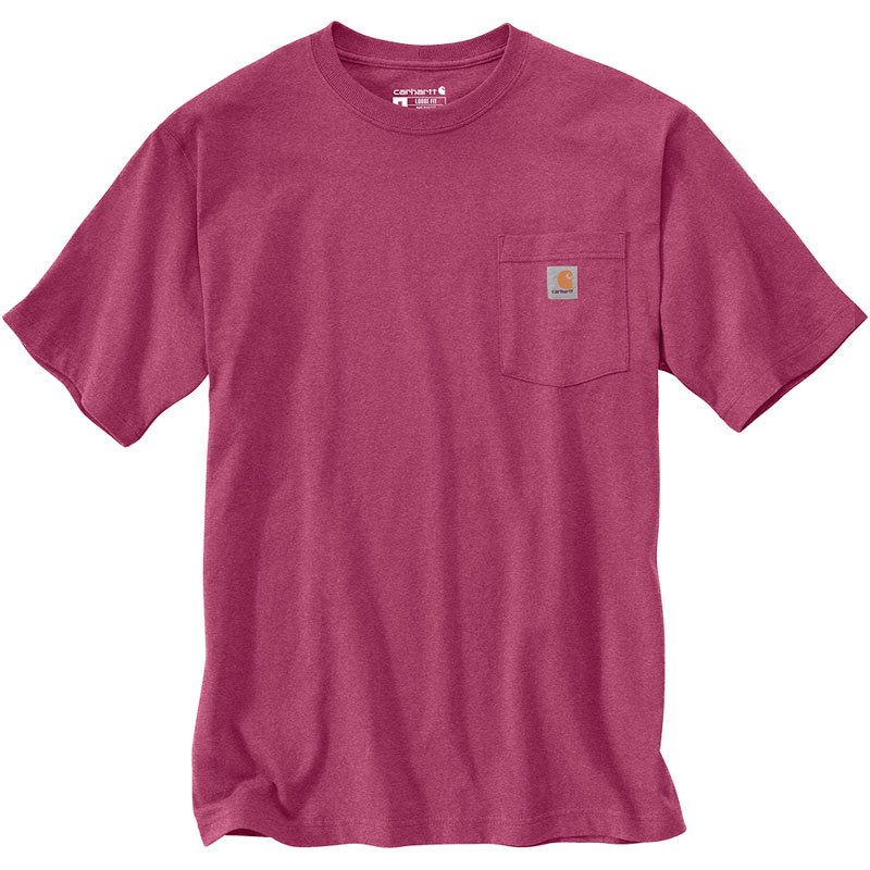 CARHARTT 美版 K87 R60 POCKET TEE 6.75oz 重磅口袋 短T (R60甜菜紅色) 化學原宿