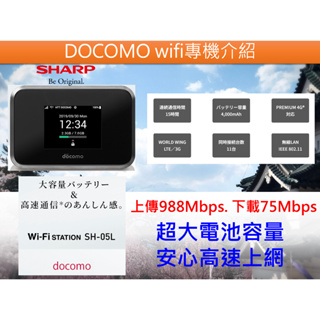 DOCOMO 原生卡 日本上網卡 WIFI 機 出租 6天不降速 全程4G 流量卡 分享器 日本網卡 八天 五天 租賃
