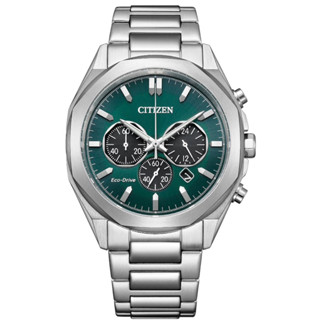 CITIZEN 星辰 Chronograph 時尚光動能計時腕錶 綠 CA4590-81X/41mm