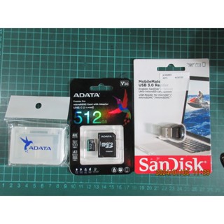 威剛 ADATA Premier Pro microSD U3 A2 V30 512G記憶卡+SanDisk 讀卡機