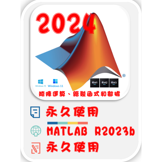 Mathworks MATLAB R2023b商業 數學 演算法 資料分析 統計 軟體 WIN / MAC PDF