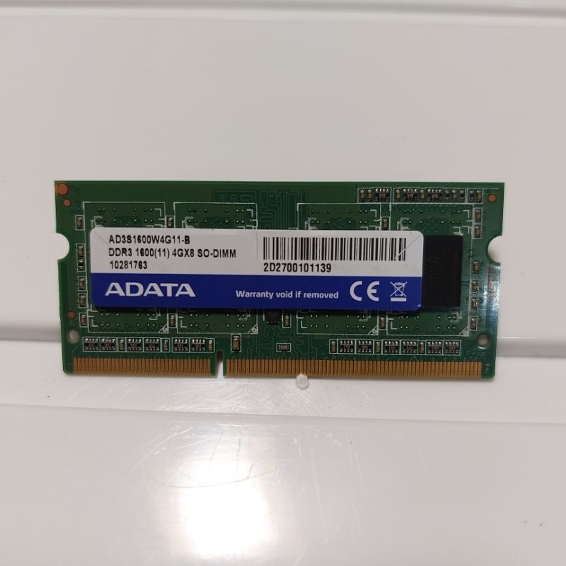 威剛 Adata ddr3 1600 4g 雙面顆粒 Ram 筆電記憶體 二手 終身保固