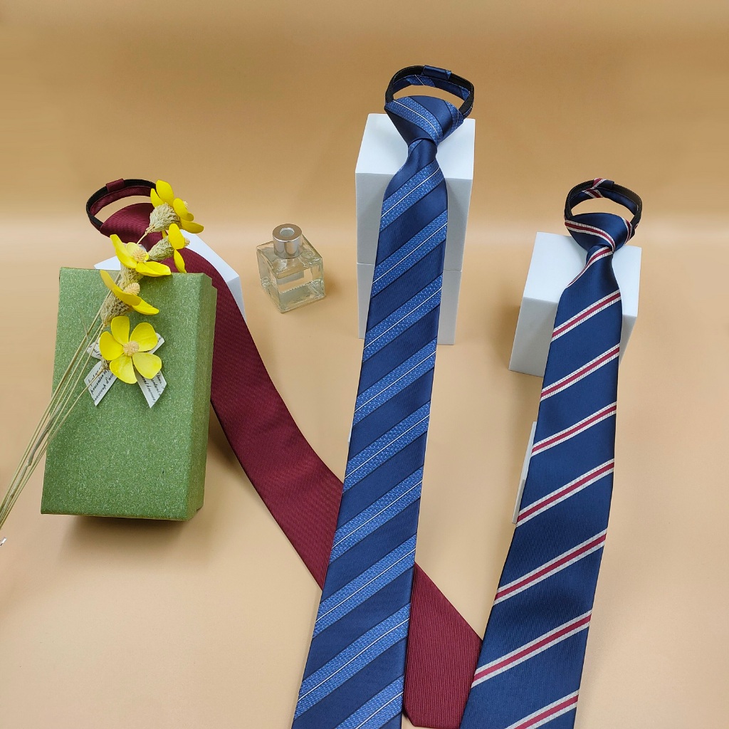 【新品促銷】15款韓風標準版緹花滌綸絲領帶 懶人領帶 拉鍊領帶 ★袋鼠小舖★
