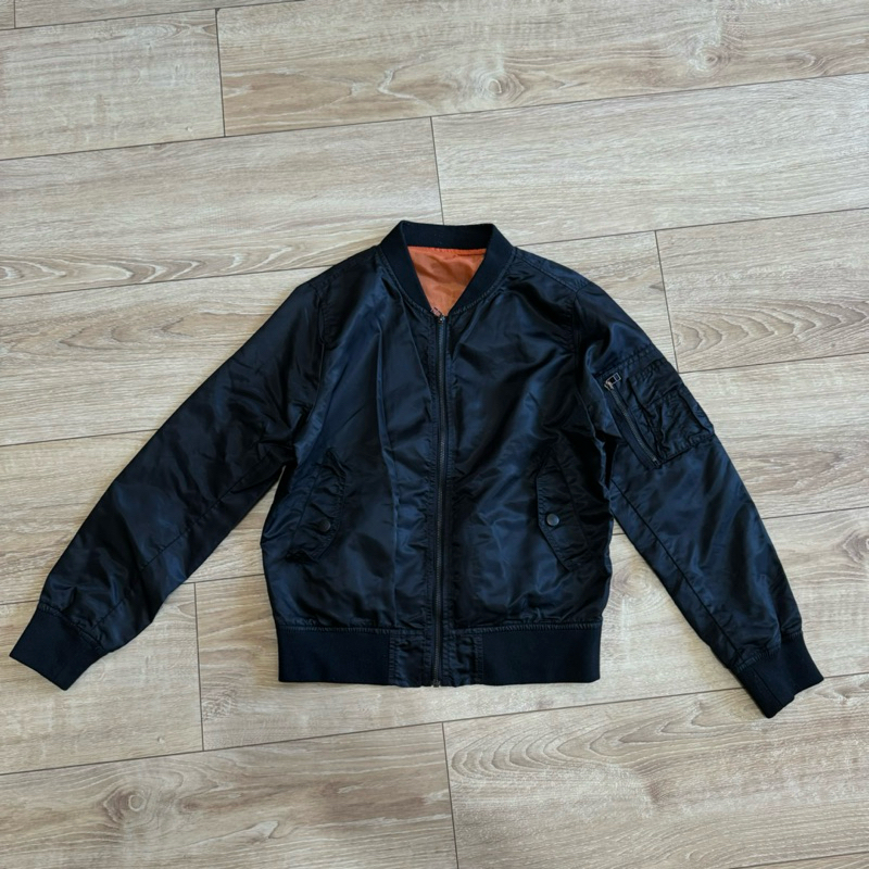 日本購入 MA1 MA-1 飛行夾克 外套 黑 橘 尼龍 薄外套