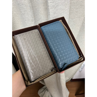 包包 編織包 免運 小羊皮 真皮 大象灰 迷霧藍 鈔票 零錢 護照
