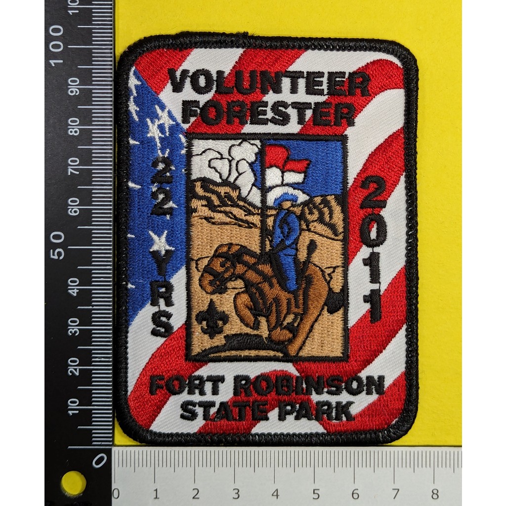 美國童軍-內布拉斯加州-勞福特堡國家公園-志願林務童軍22週年紀念(2011)-制服肩臂章徽章布章