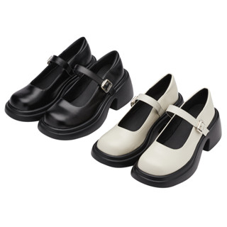 【Grace Gift】瑪莉珍鞋 包鞋 瑪麗珍【百搭圓頭輕量厚底瑪莉珍鞋】 2色 35-40號 百搭 厚底鞋