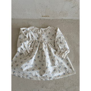 THE LALA 韓國代購 嬰幼兒玫瑰蕾絲洋裝包屁衣
