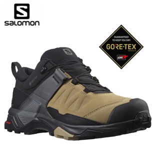 【SALOMON 法國】女 X ULTRA 4 LTR GTX 低筒登山鞋 藻棕/黑/靜灰 戶外鞋 L41351600