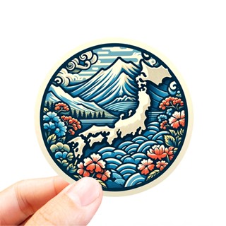 MIT臺灣獨創設計 日本地圖 海浪 櫻花 PVC造型車貼 汽車貼紙改裝貼紙 機車貼紙 車貼 防水耐曬日本UV印刷