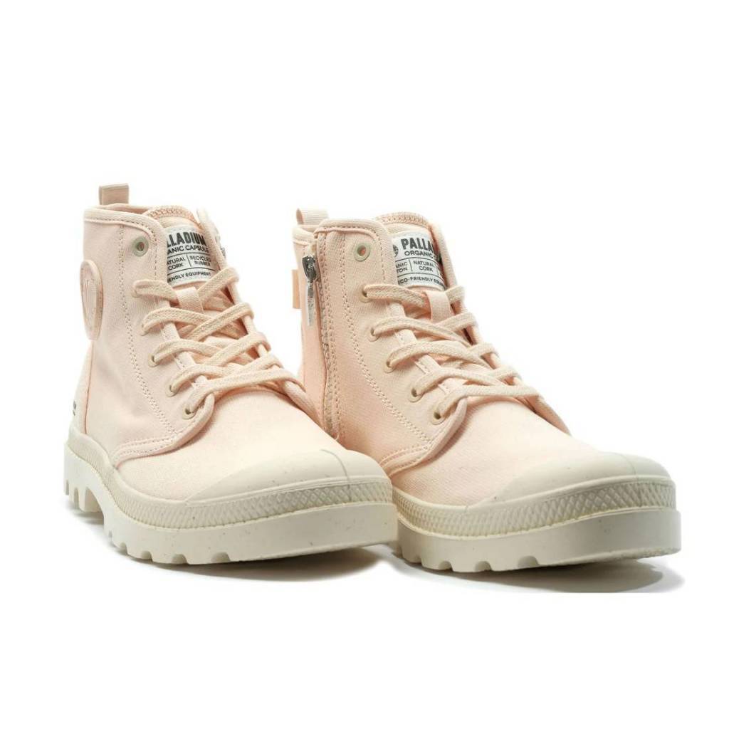 【RTG】PALLADIUM PAMPA HI ZIP ORGANIC 裸粉 拉鍊帆布靴 女鞋 79101-868