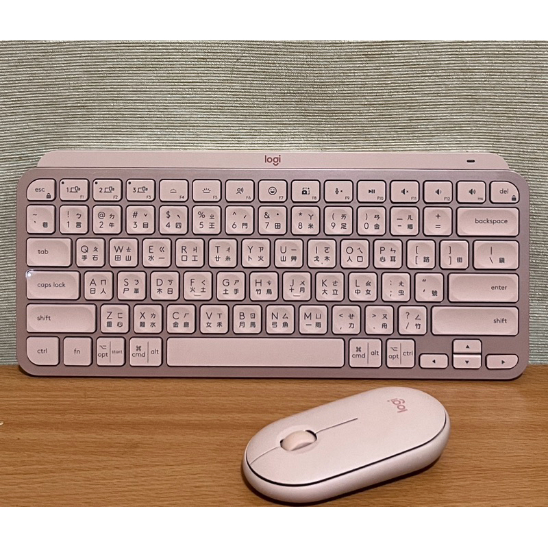 羅技MX Keys Mini藍牙無線鍵盤/粉紅/白背光/中文