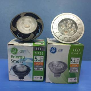 GE 奇異 LED MR16 杯燈 投射燈 5.5W多晶銀殼 / 5W單晶COB黑殼 (2700K黃光) 12V