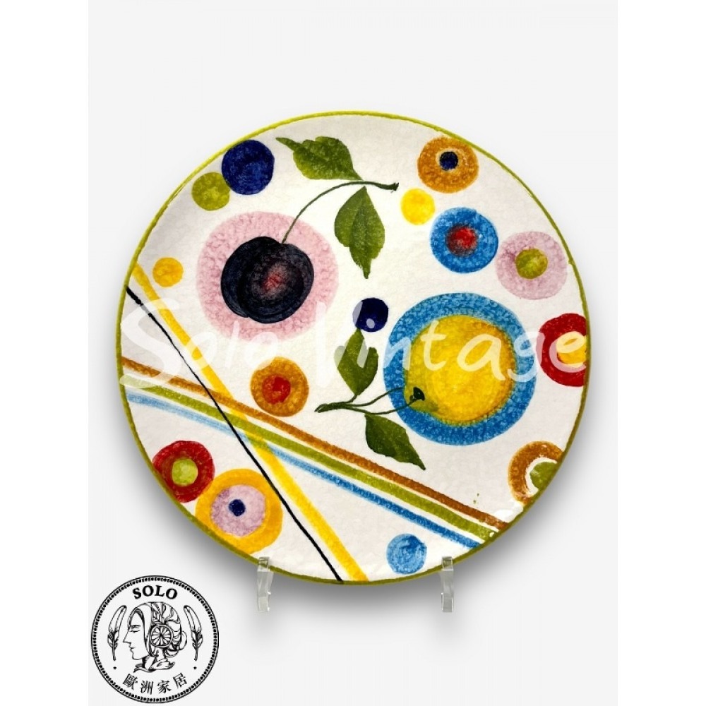 【SOLO EV for home】Modigliani 義大利手工陶-POP普普藝術(水果) 圓盤 27CM 餐盤