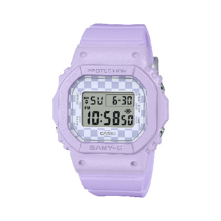 CASIO 卡西歐 BGD-565GS-6 滑板文化格子旗圖案時方形時尚腕錶 薰衣草紫 37.9mm