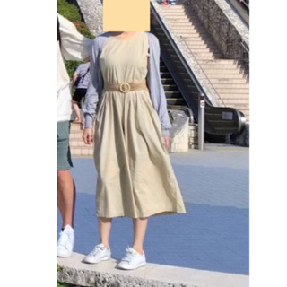 韓國購入 無袖棉製連身寬褲 淺褐色寬褲