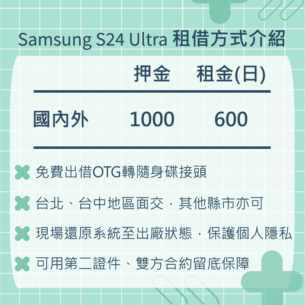 【租借，國內外均$600/日】Samsung S24 Ultra，S23U升級S24U不加價!