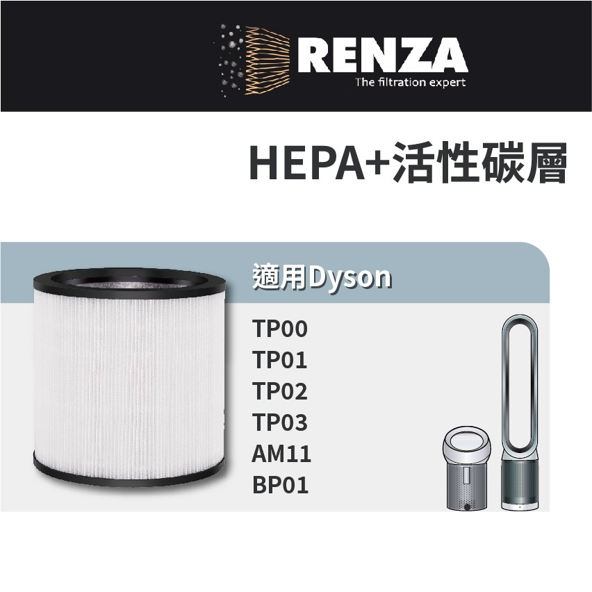 適用Dyson 戴森TP00 TP01 TP02 TP03 AM11 BP01 二合一涼風扇空氣清淨機HEPA活性碳濾網