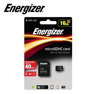 Energizer 勁量 MicroSDHC 16GB UHS-I 戰鬥款 (附轉卡) 紅